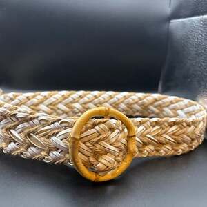 Natural Woven Belt neutral colors adjustable vintage exclusive braided weave